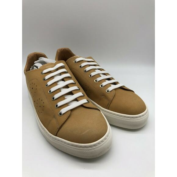 BUGATCHI Solid Nubuck Leather Sneaker In Maple Size 10 Made in Italy MSRP 275$ - Picture 12 of 12